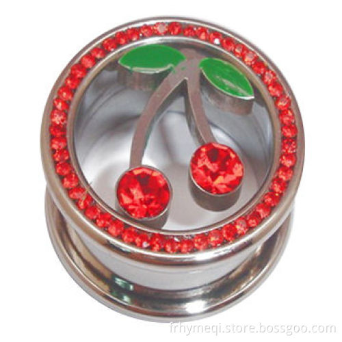 Plugs with crystal cherry shape, made of 316 stainless steel